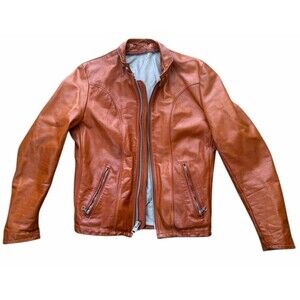 Vintage Schott NYC 141 Classic Cafe Racer Leather Rider Motorcycle Jacket 38